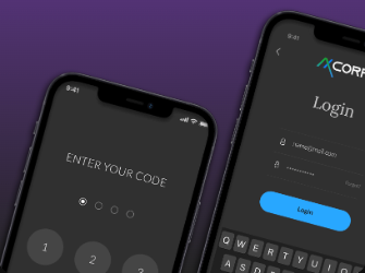 Secure mobile login screens